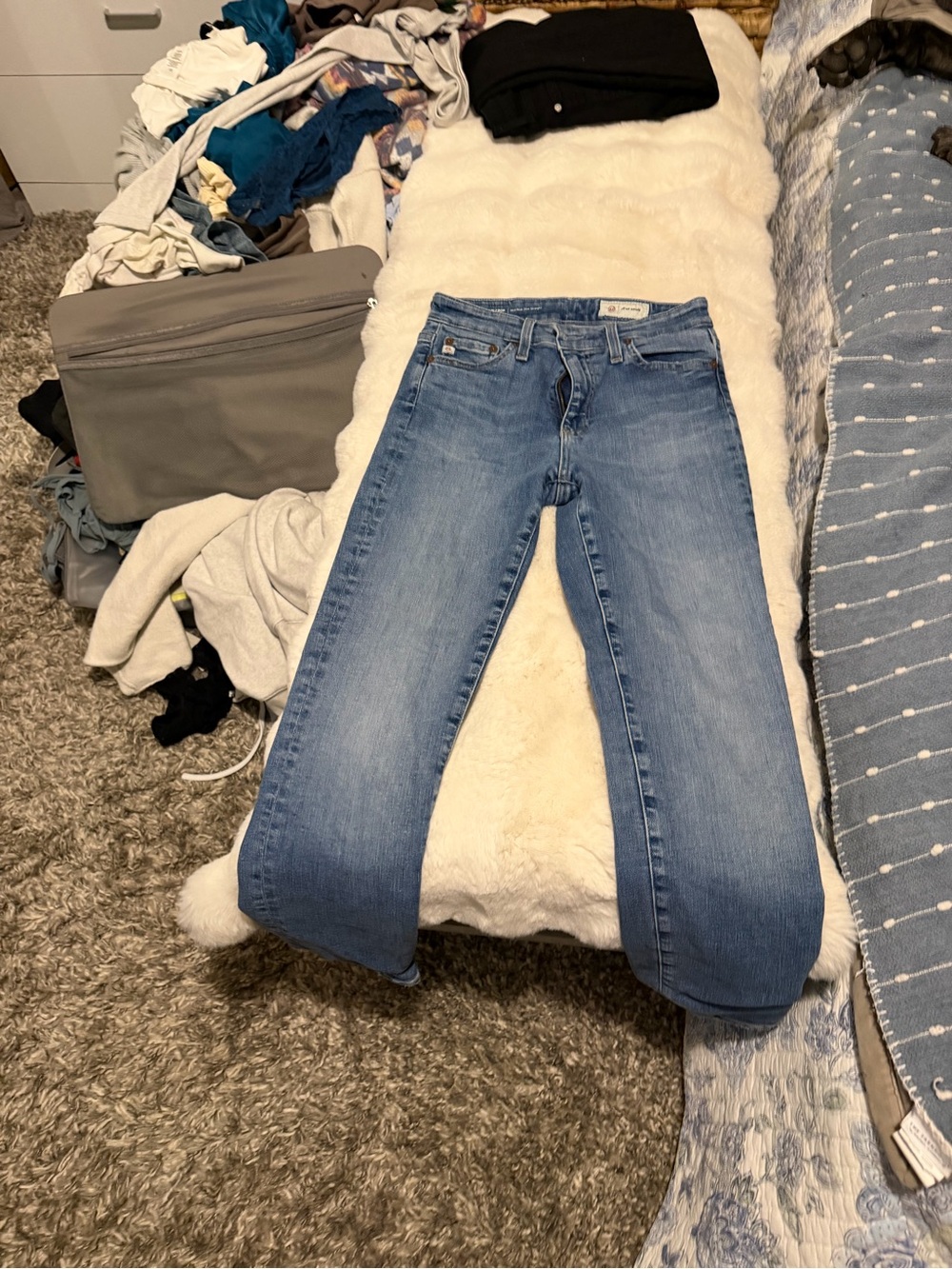 Ag Adriano Goldschmied Light Blue Flare Jeans
